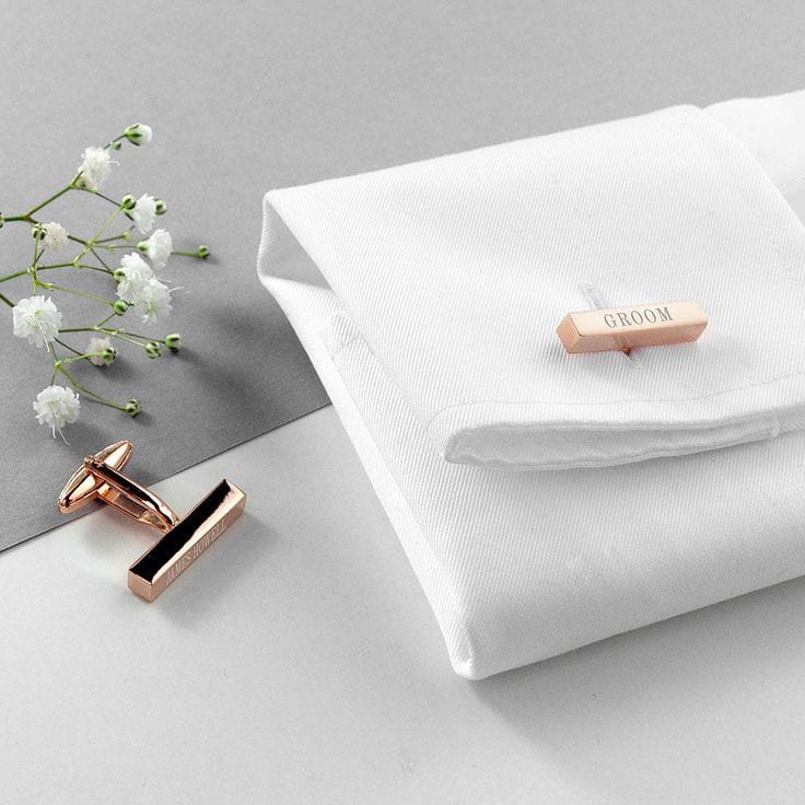 Customized Bar Cufflinks With Name