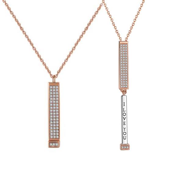 Secret I Love You Bar Necklace