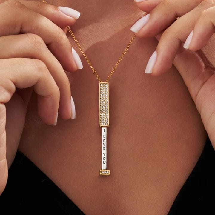 Secret I Love You Bar Necklace