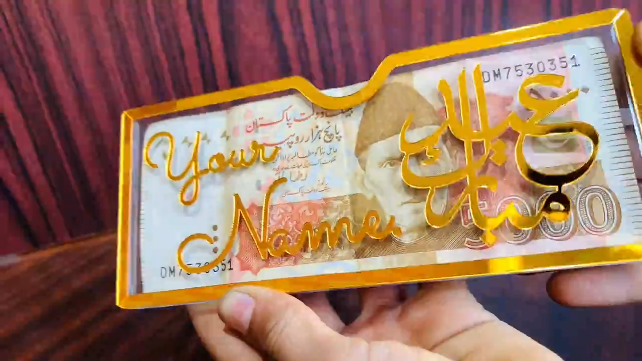 Customized Acrylic Eidi Envelope with Name