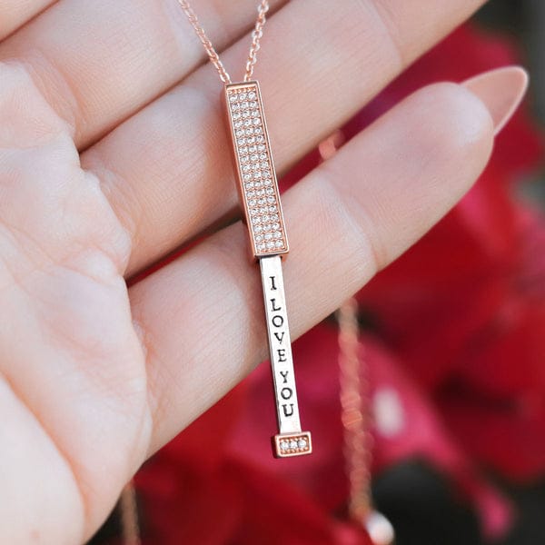 Secret I Love You Bar Necklace